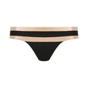 Close-up of the Room 24 Josie bikini bottom showing its double-waistband construction and smooth stretch fabric.
