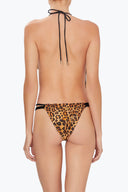 Back view of the Room 24 Nina bikini top showing its adjustable neck and back tie fastenings.