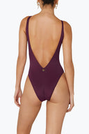 Back view of the Room 24 Layla swimsuit showing its wide straps and sculpted close-fitting silhouette.