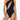 Front view of the Room 24 Louise one-piece swimsuit with an asymmetric neckline, sweeping cut-out and chain detailing.
