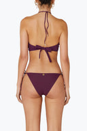 Back view of the Room 24 Maria bikini top showing its adjustable neck and back ties.