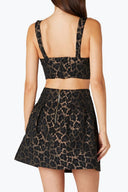 Trish Leopard Jacquard Crop Top 