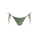 Close-up of the Room 24 Mindy bikini bottom showing its chain side detailing and smooth stretch fabric.