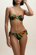 Front view of the Room 24 Stella reversible bikini bottom with knotted side details and high-cut legs.