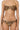Front view of the Room 24 Pam reversible bandeau bikini top with gathered cups and a central ring detail.