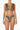Front view of the Room 24 Brina bikini top with a plunging neckline, wide straps and centre ring detail.