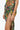 Side view of the Room 24 Sumie maxi skirt showing its draped gathering, knotted detail and high split.