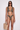 Front view of the Room 24 Brina bikini top with a plunging neckline, wide straps and centre ring detail.