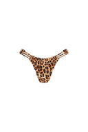 Close-up of the Room 24 Cali bikini bottom showing its ruched construction and slim side straps.