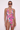 Front view of the Room 24 Chloe Flora one-piece swimsuit with a plunging neckline, wrapped waist and high-cut legs.