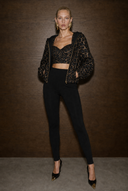 Alma Leopard Print Hoodie Jacquard Jacket 