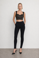 Trish Leopard Jacquard Crop Top 