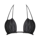 Close-up of the Room 24 Mia bikini top showing its gathered fabric and cross-front strap detailing.