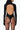 Back view of the Room 24 Jane black leopard bodysuit highlighting its dramatic open back and sculpted thong silhouette.