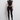 Front view of the Room 24 May Top featuring a high collar, sheer mesh panels, sculptural neckline cut-outs and beaded knot fastenings.