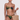 Front view of the Room 24 Pam reversible bandeau bikini top with gathered cups and a central ring detail.