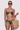 Front view of the Room 24 Pam reversible bandeau bikini top with gathered cups and a central ring detail.