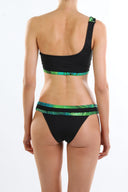 Back view of the Room 24 Thea bikini top showing its one-shoulder construction and supportive band.