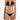 Front view of the Room 24 Mia triangle bikini top with gathered cups and crossed underbust straps.