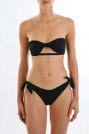Front view of the Room 24 Izy bandeau bikini top with sculpted cups and a centre-front tie.