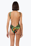 Back view of the Room 24 Amelia swimsuit showing its low open back, wide shoulder straps and close-fitting silhouette.