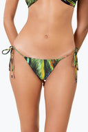 Front view of the Room 24 Veya reversible bikini bottom with adjustable side ties and high-cut legs.