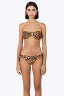 Front view of the Room 24 Stella reversible bikini bottom with knotted side details and high-cut legs.