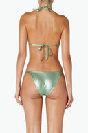 Back view of the Room 24 Mindy bikini bottom showing its minimal coverage and chain side straps.