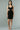 Front view of the Room 24 Minka stretch skirt with sheer tulle, all-over ruching and a fitted midi silhouette.