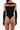 Back view of the Room 24 Solera black mesh bodysuit highlighting its long sleeves and streamlined thong silhouette.