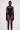 Front view of the Room 24 Solera black bodysuit with a sheer mesh yoke, boat neckline and integrated glove sleeves.
