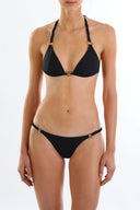 Front view of the Room 24 Lily bikini bottom with braided side straps and ring details.