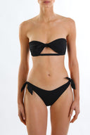Front view of the Room 24 Bella bikini bottom with knotted side details and high-cut legs.