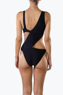 Back view of the Room 24 Leona swimsuit showing its wide straps, streamlined construction and sculpted silhouette.
