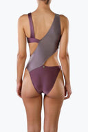 Back view of the Room 24 Leona swimsuit showing its wide straps, streamlined construction and sculpted silhouette.