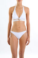 Front view of the Room 24 Bella bikini bottom with knotted side details and high-cut legs.