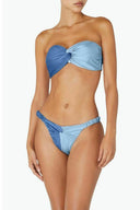 Front view of the Room 24 Jemma bandeau bikini top with a sculpted twist-front detail.